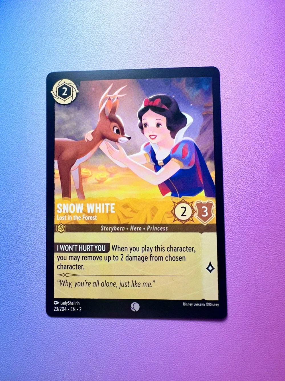 snow white - 23/204 (common) — lorcana: rise of the floodborn